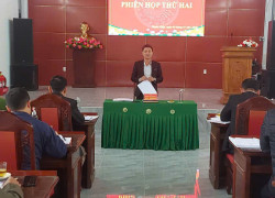 Chủ tịch UBBC xã Phước Hiệp Trần Thiện Hải phát biểu khai mạc phiên họp