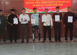 trao quyết định gọi thanh niên nhập ngũ và tham gia nghĩa vụ CAND năm 2026