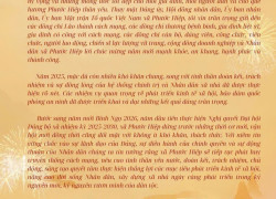 Thư chúc tết của chủ tịch UBND xã Phước Hiệp