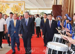 Tổng Bí thư Tô Lâm đến dự lễ khai mạc triển lãm. Ảnh: Trọng Đức/TTXVN